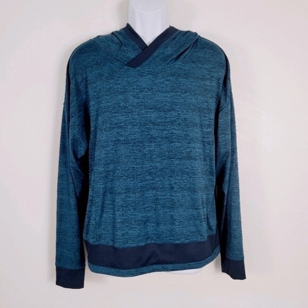 Mondetta Hoodie Mens XL Blue Space Dye Performance Luxury Active Pullover